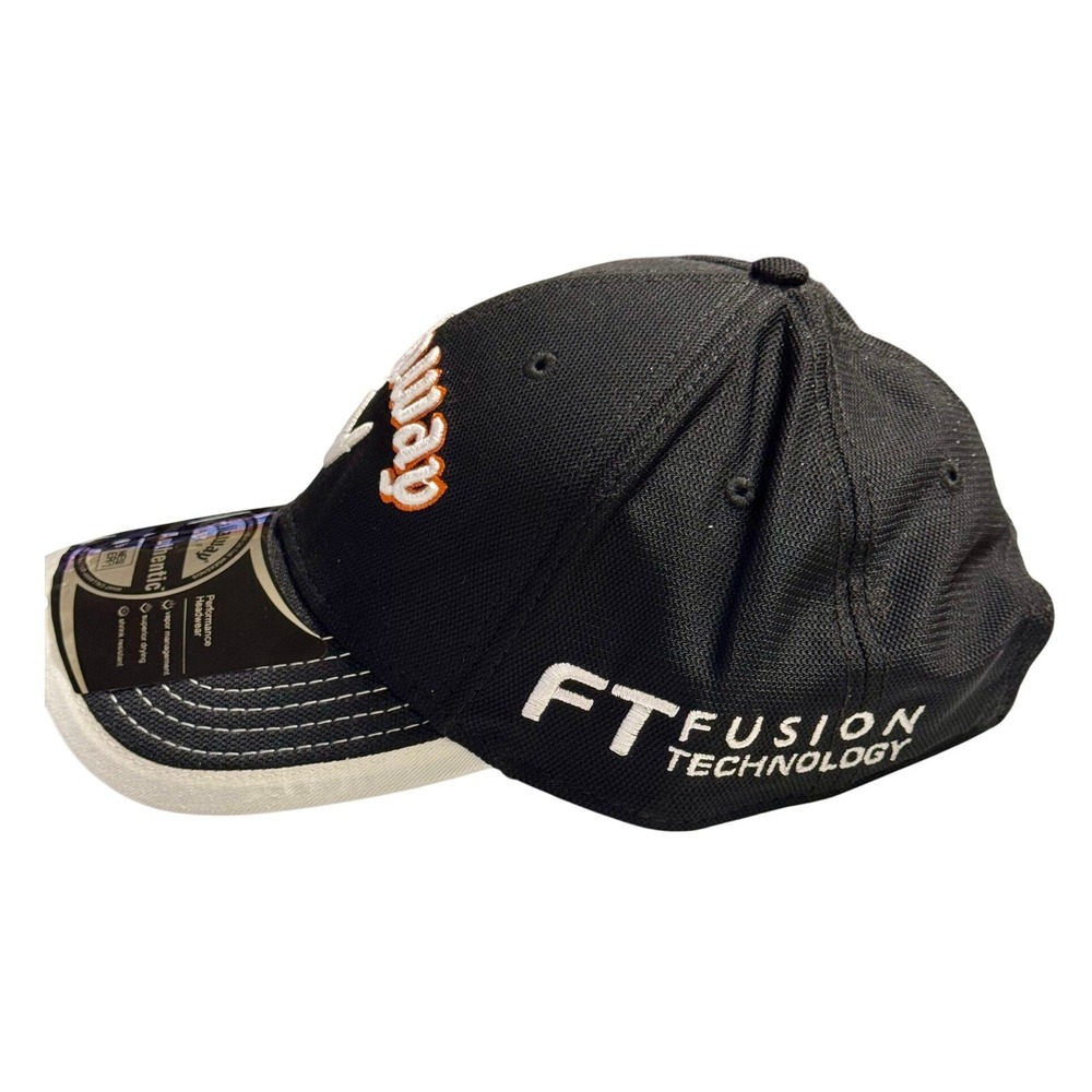 NWT Callaway Golf Hat Mens OSFA Black Tour Authentic New Era Mesh FT Fusion Cap - Picture 2 of 6